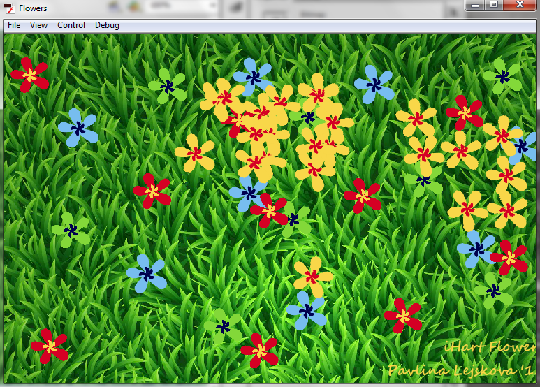 Screenshot of the Flowers Application