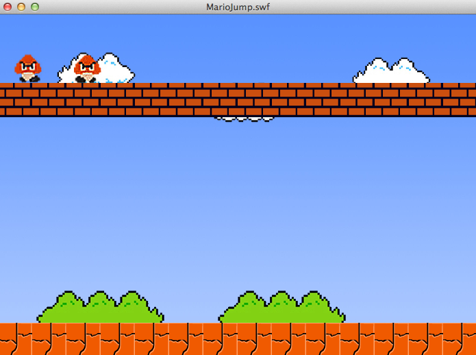 Screenshot of the MarioJump Application