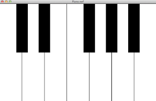 Screenshot of the Piano Application